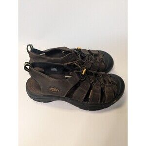 Keen Mens Sandals Sz 12 Newport  Leather Bison Brown Slip Waterproof Hiking Shoe